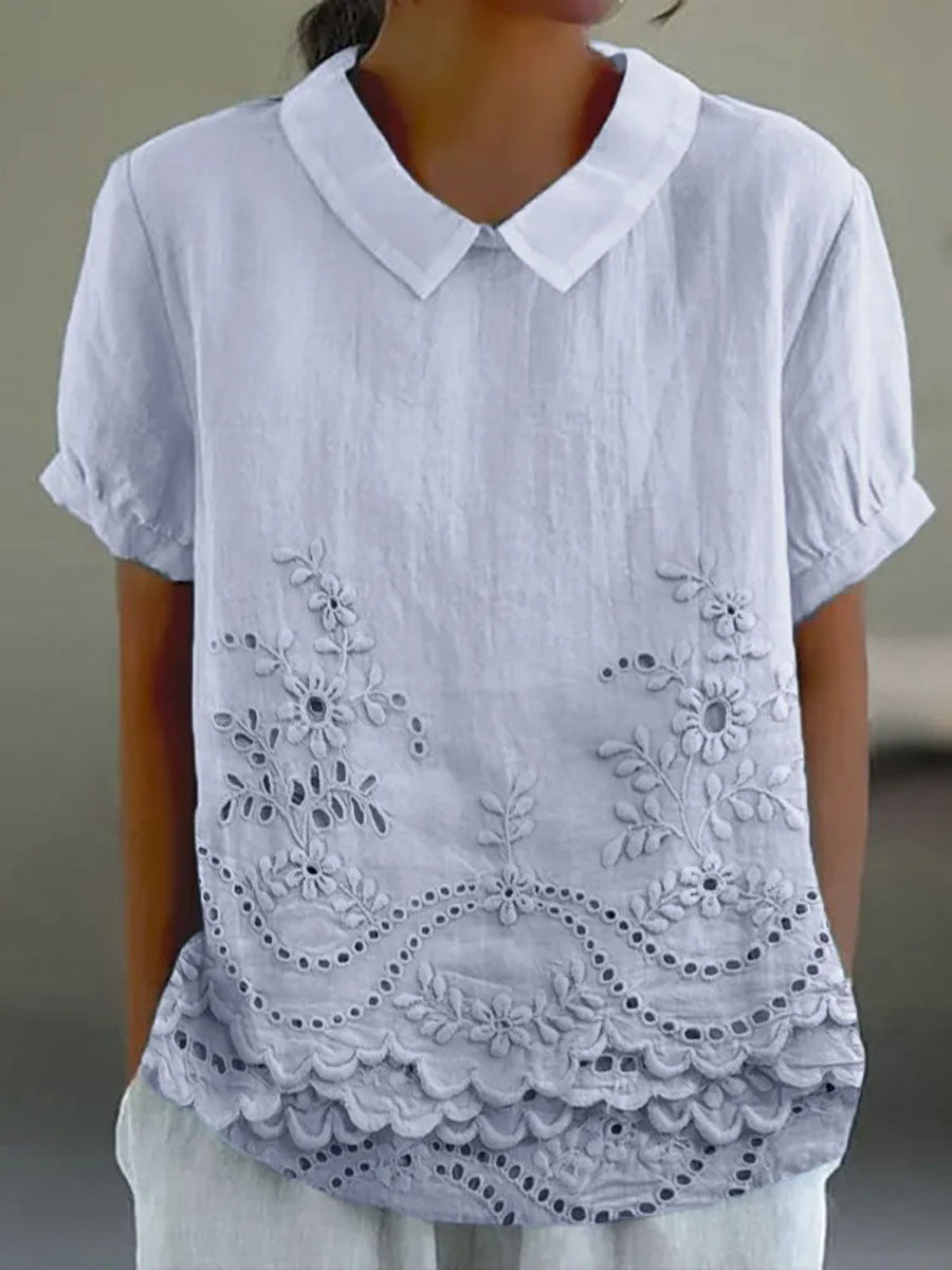 Melia | Lily Floral Embroidered Shirt