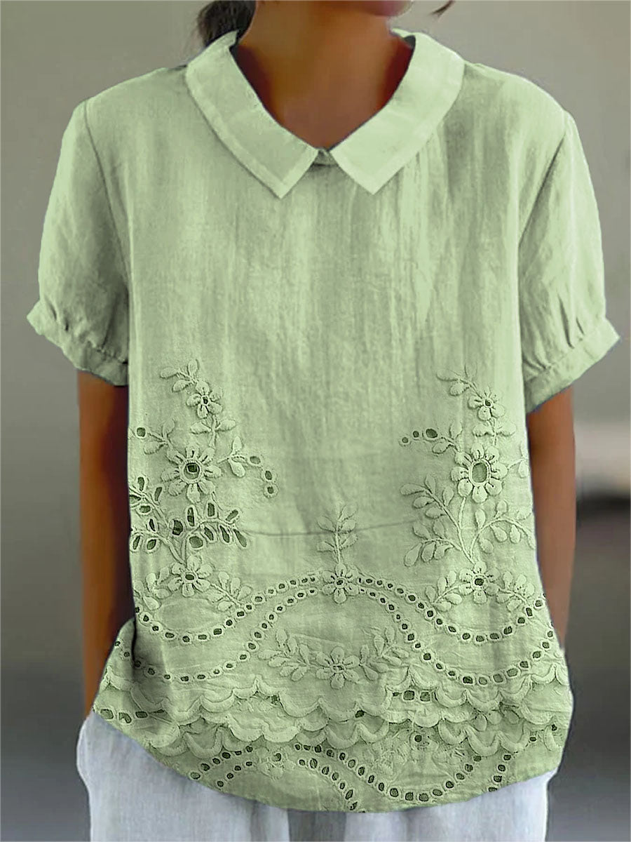Melia | Lily Floral Embroidered Shirt