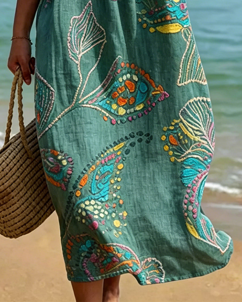 Melia | Margot Printed Gathered Midi Dress