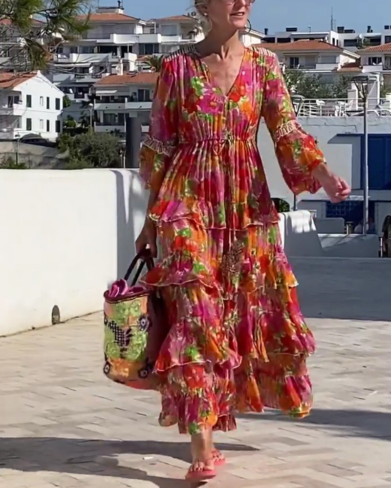 Melia | Isabelle Flounce Maxi Dress