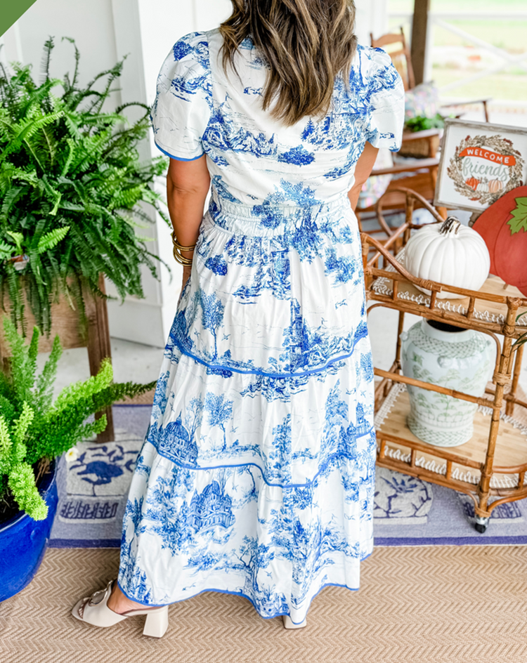 Melia | Marcelline Timeless Toile Maxi Dress