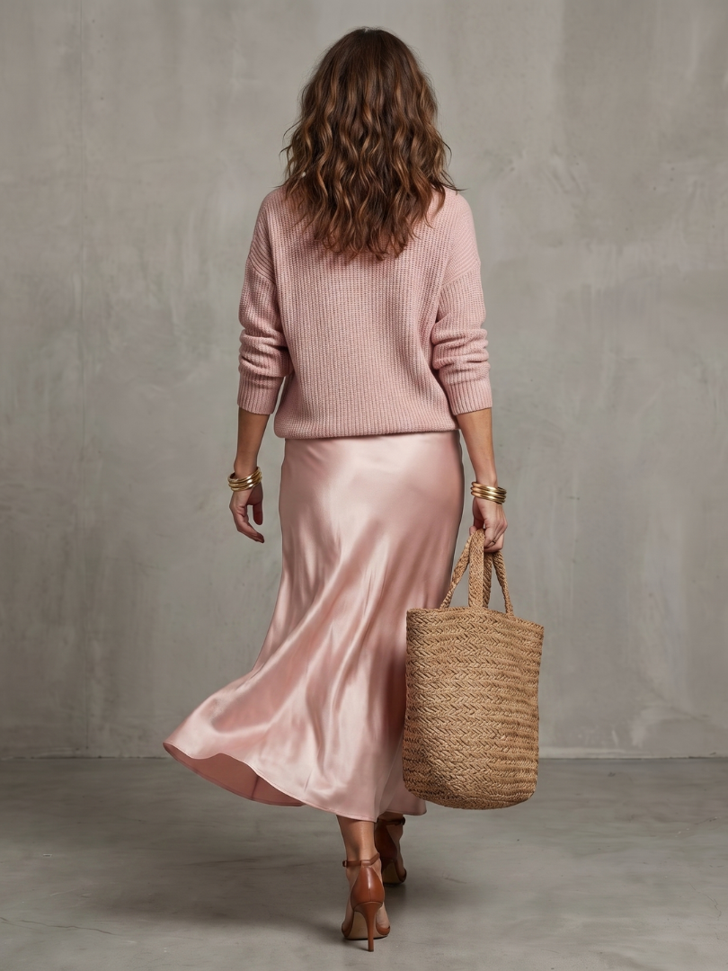 Melia | Ines Satin Skirt Set