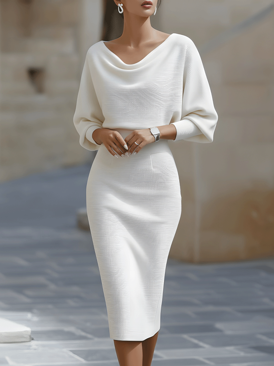Melia | Lydia Draped Batwing Midi Dress