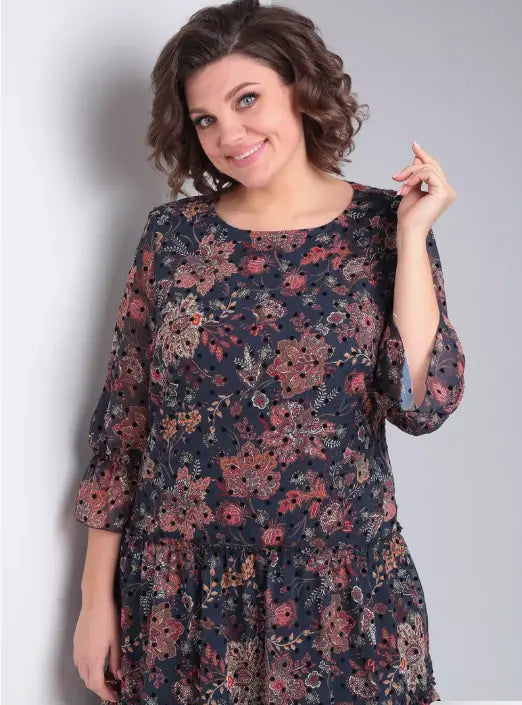 Melia | Oriane Elegant Floral Dress