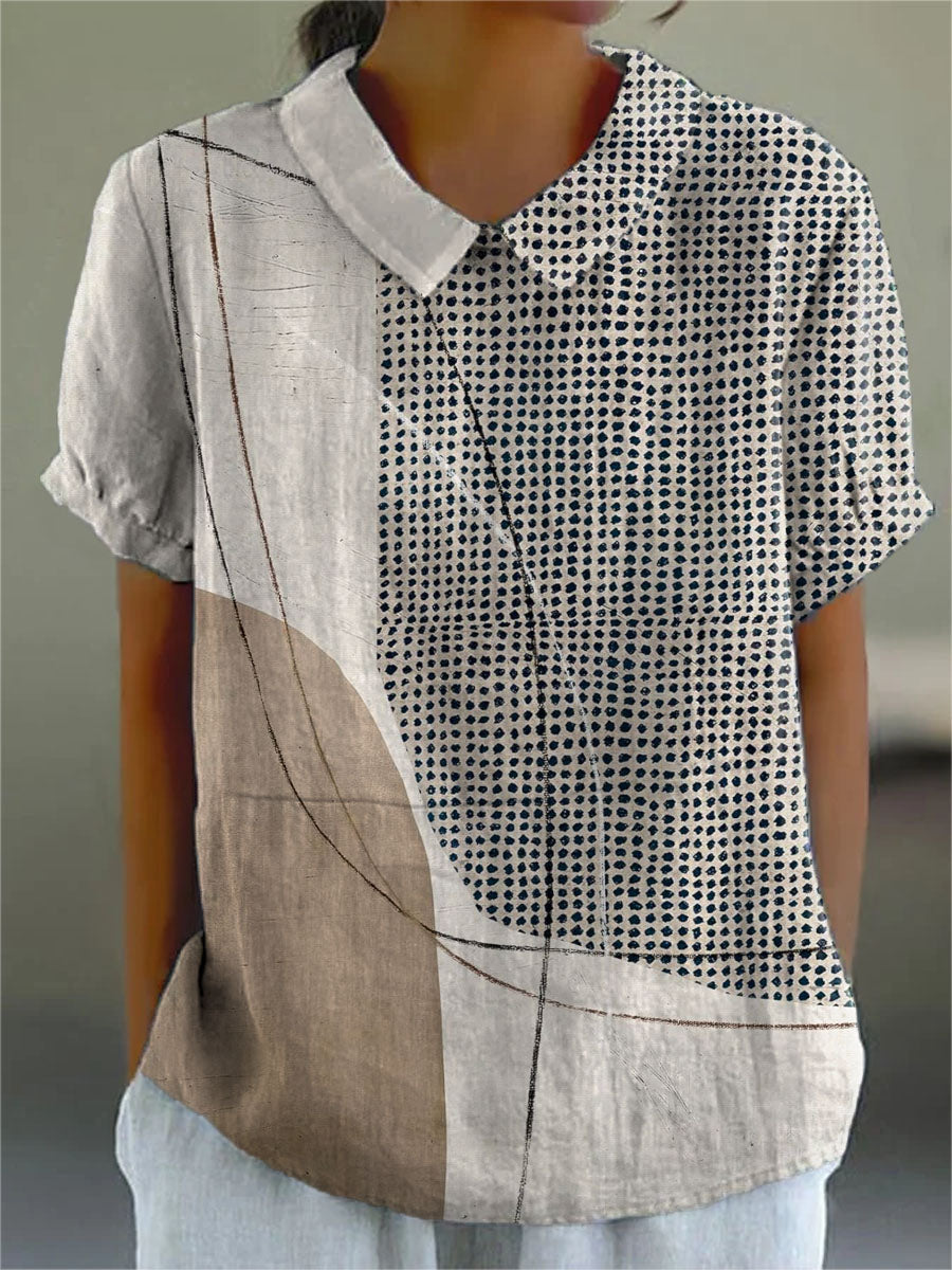 Melia | Lana Abstract Dots & Lines Shirt