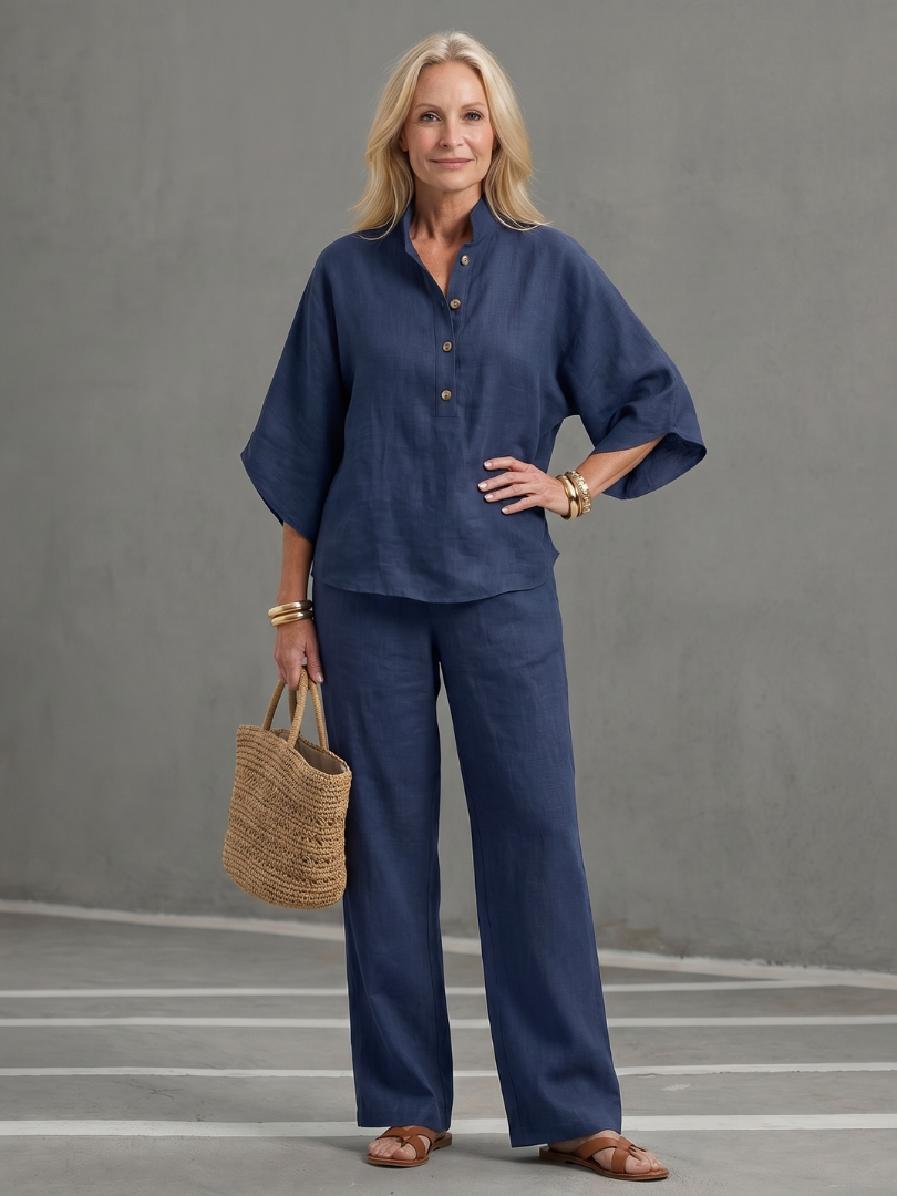 Melia | Mireille Button Tunic Set