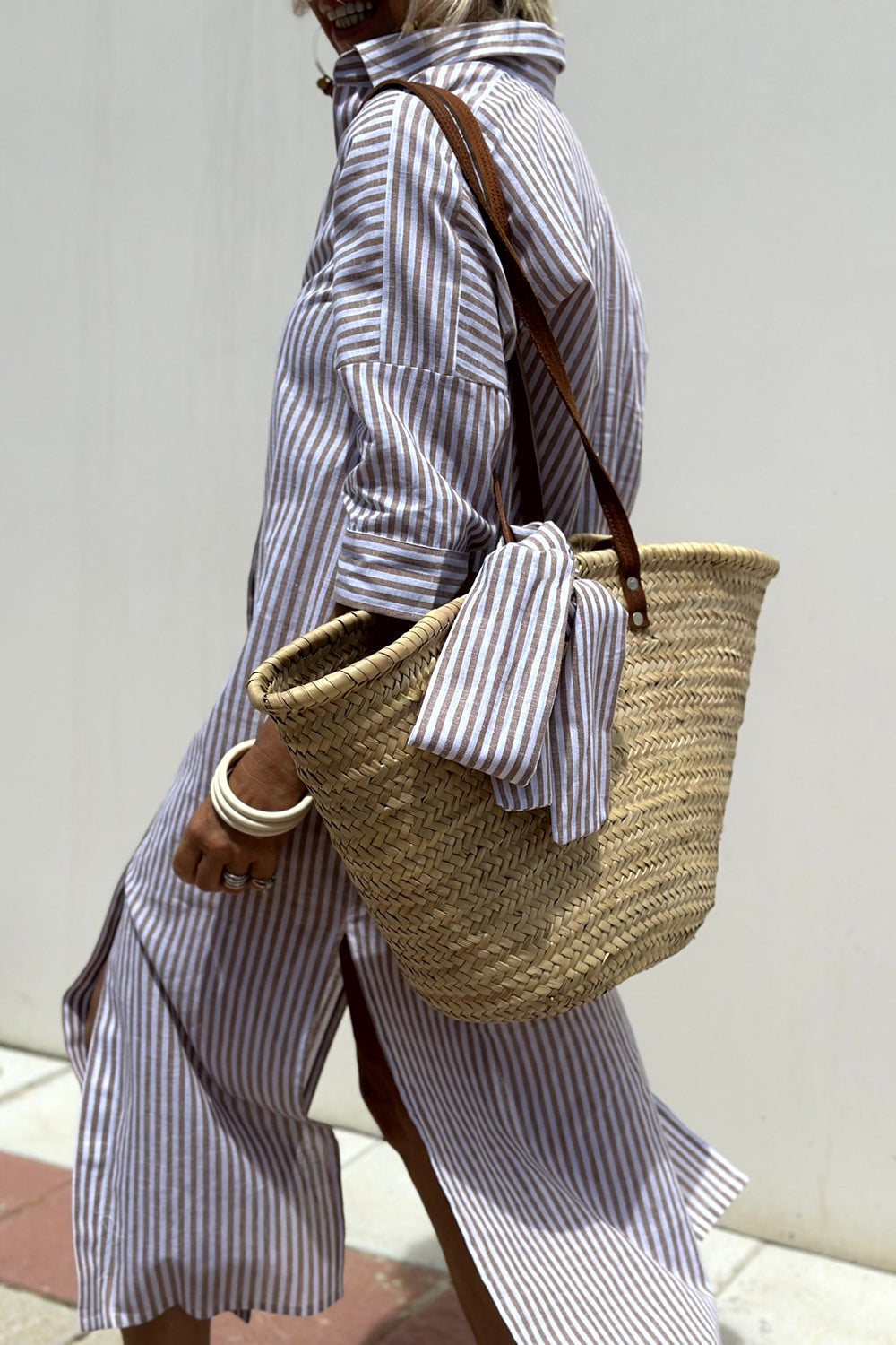Melia | Sophia Striped Shirt Dress