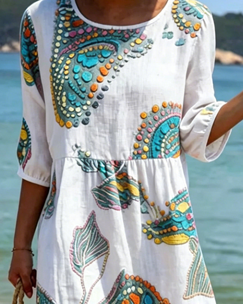 Melia | Margot Printed Gathered Midi Dress