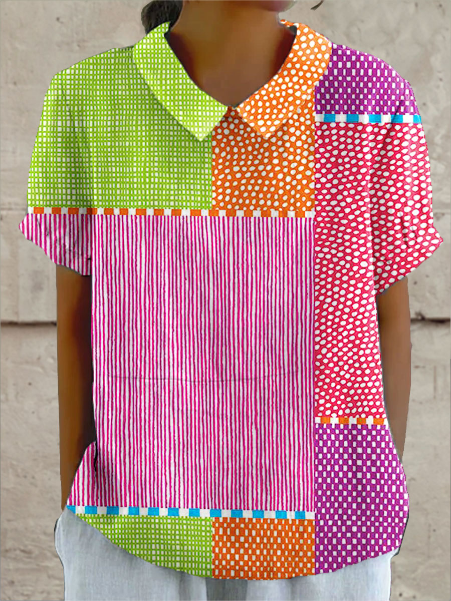 Melia | Zoe Colorful Patchwork Shirt