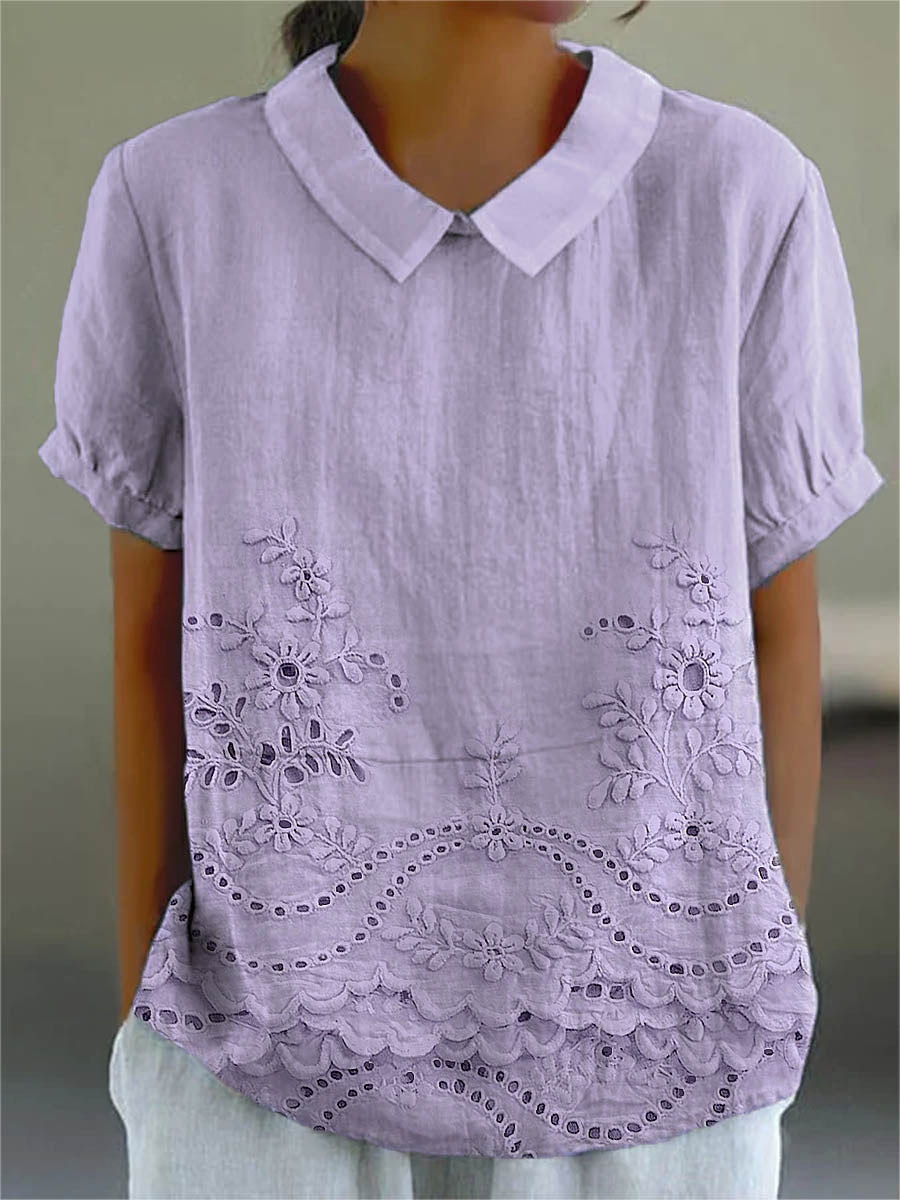 Melia | Lily Floral Embroidered Shirt