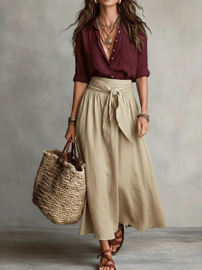 Melia | Solène Shirt & Skirt Outfit
