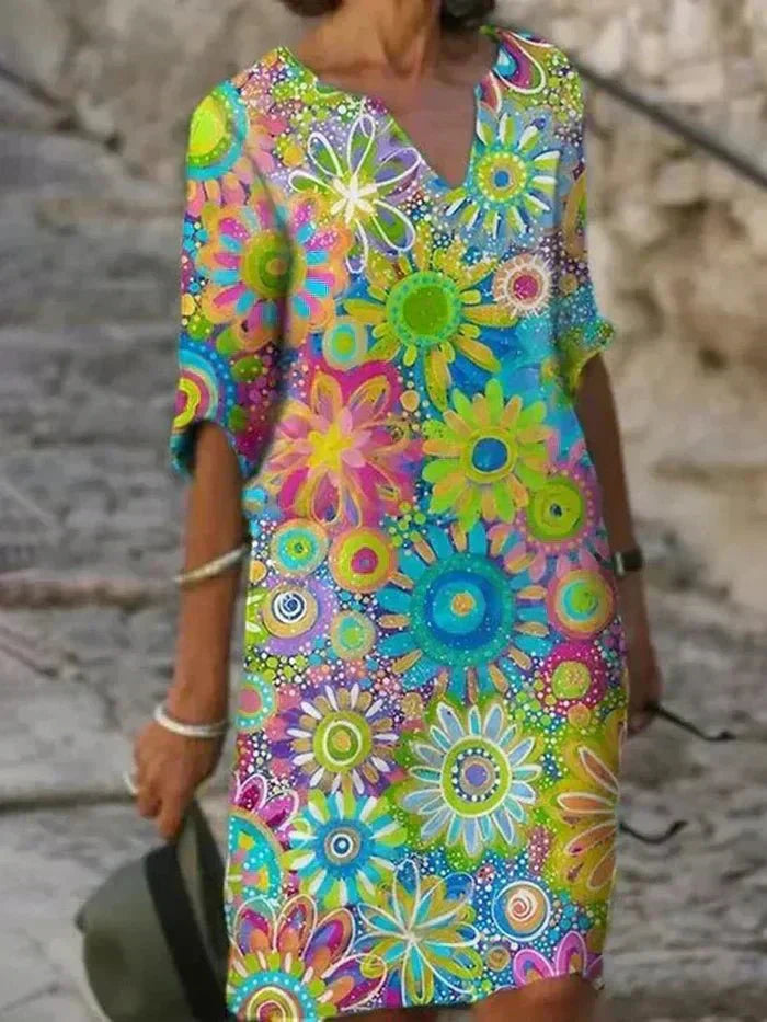 Melia | Nira Vibrant Floral Midi Dress