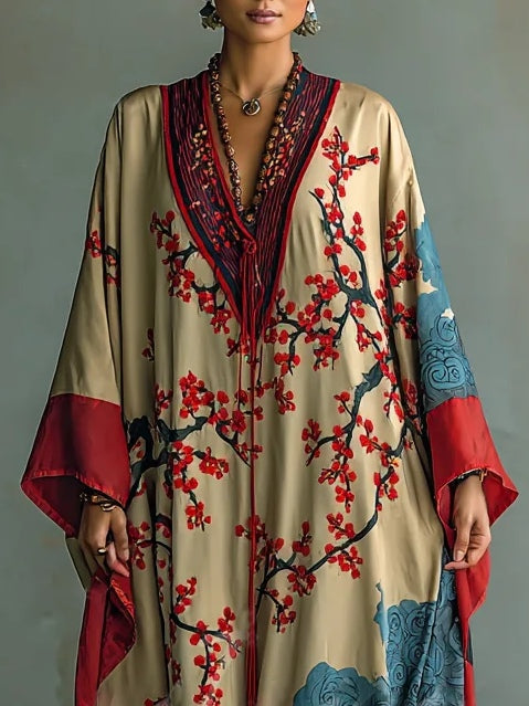 Melia | Japanese Plum Blossom Maxi Dress