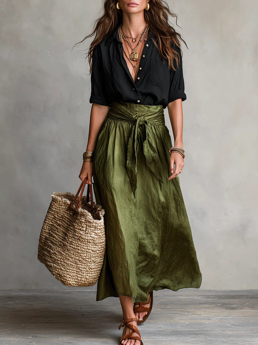Melia | Solène Shirt & Skirt Outfit