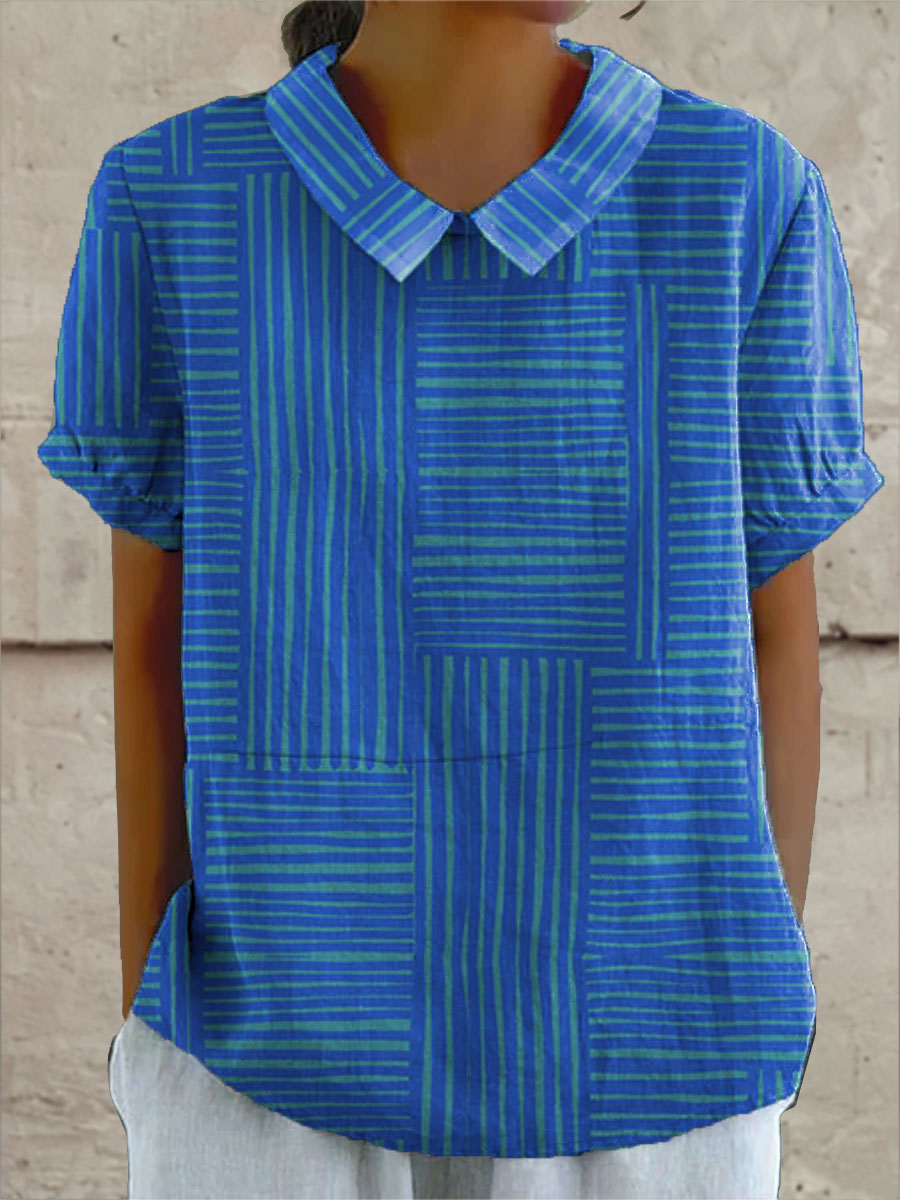 Melia | Maya Striped Geometric Shirt