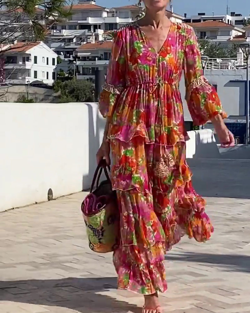 Melia | Isabelle Flounce Maxi Dress