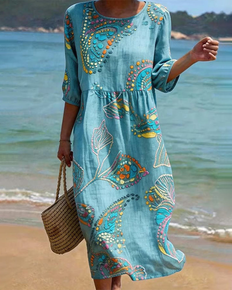 Melia | Margot Printed Gathered Midi Dress