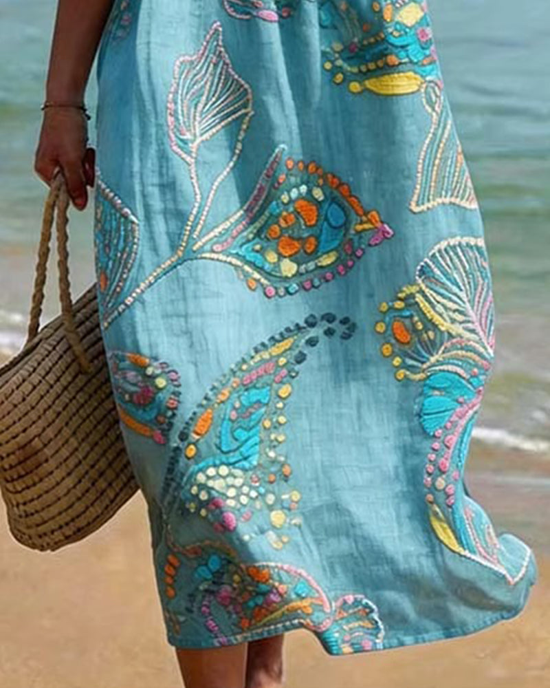 Melia | Margot Printed Gathered Midi Dress