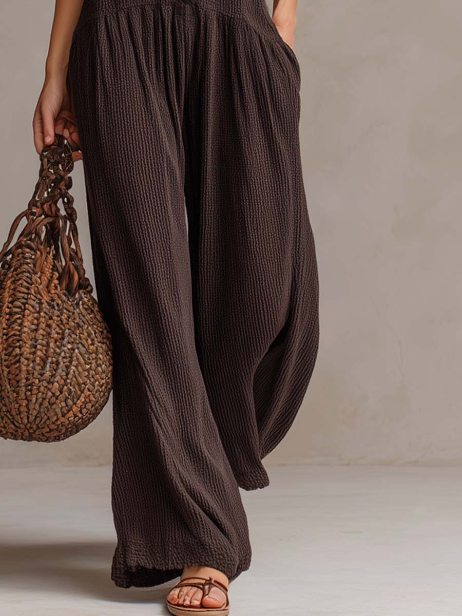 Melia | Vintage Ruffle Knit Jumpsuit