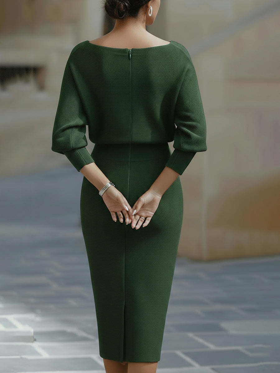 Melia | Lydia Draped Batwing Midi Dress