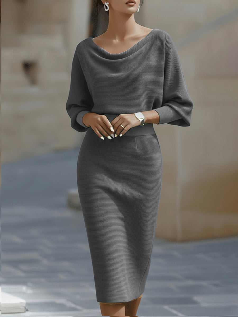 Melia | Lydia Draped Batwing Midi Dress