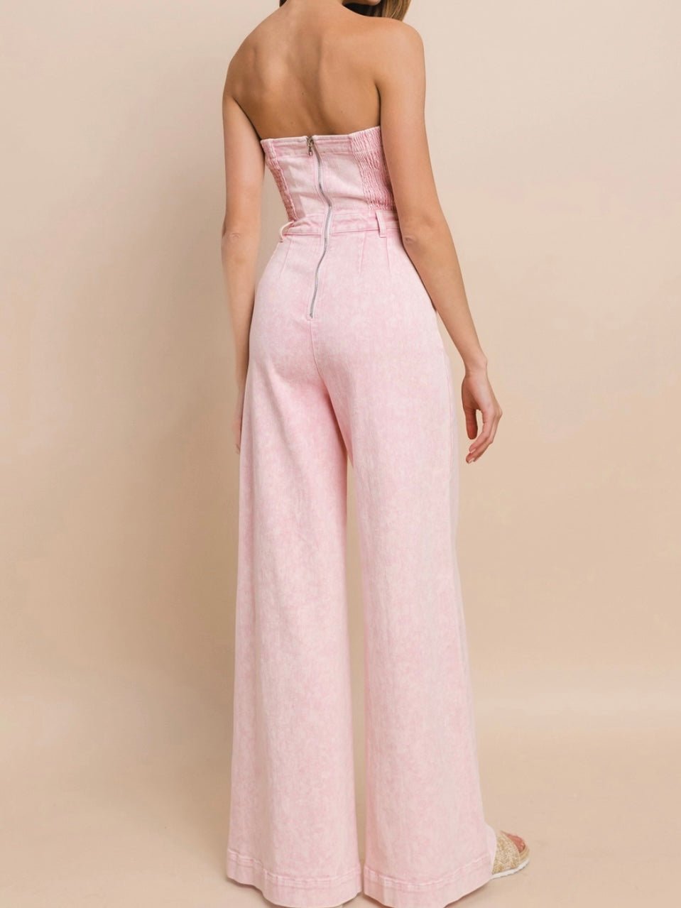 Melia | Just Sweet Pink Denim Jumpsuit