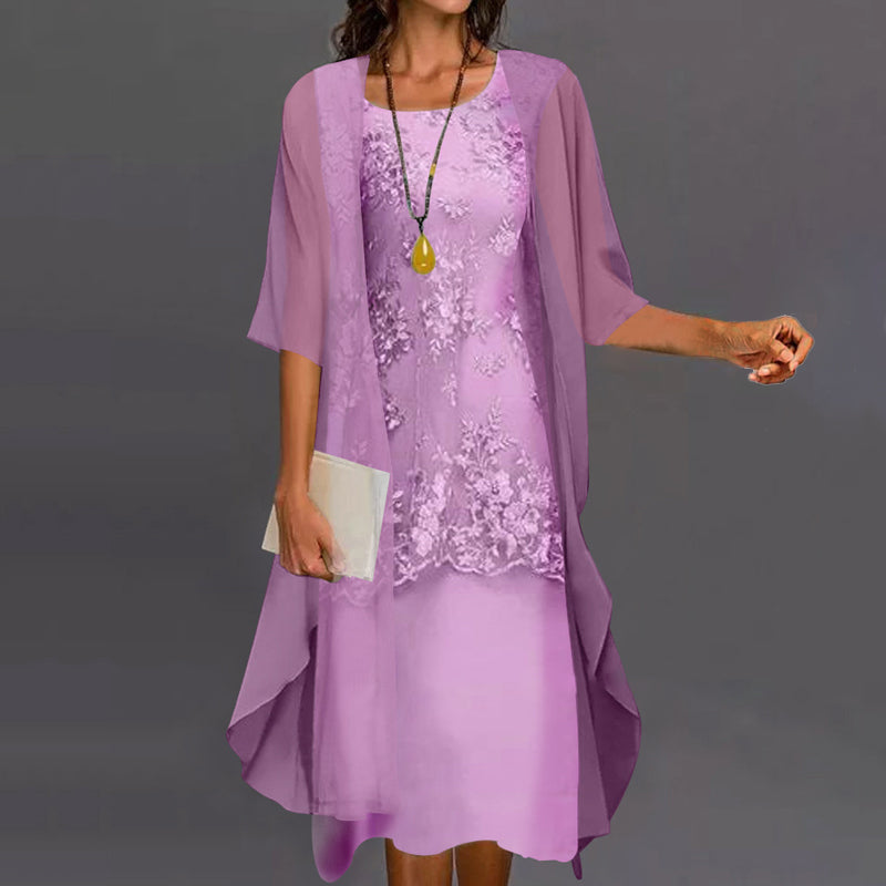 Melia | Noelle Chiffon Two-Piece Dress