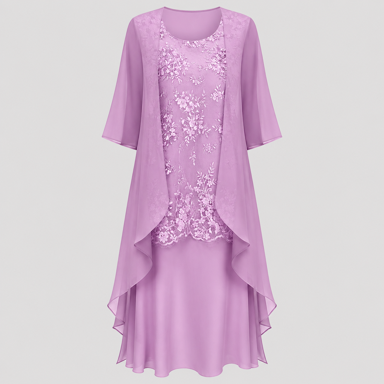 Melia | Noelle Chiffon Two-Piece Dress
