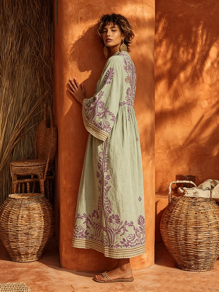 Melia | Isabelle Boho Embroidered Maxi Dress