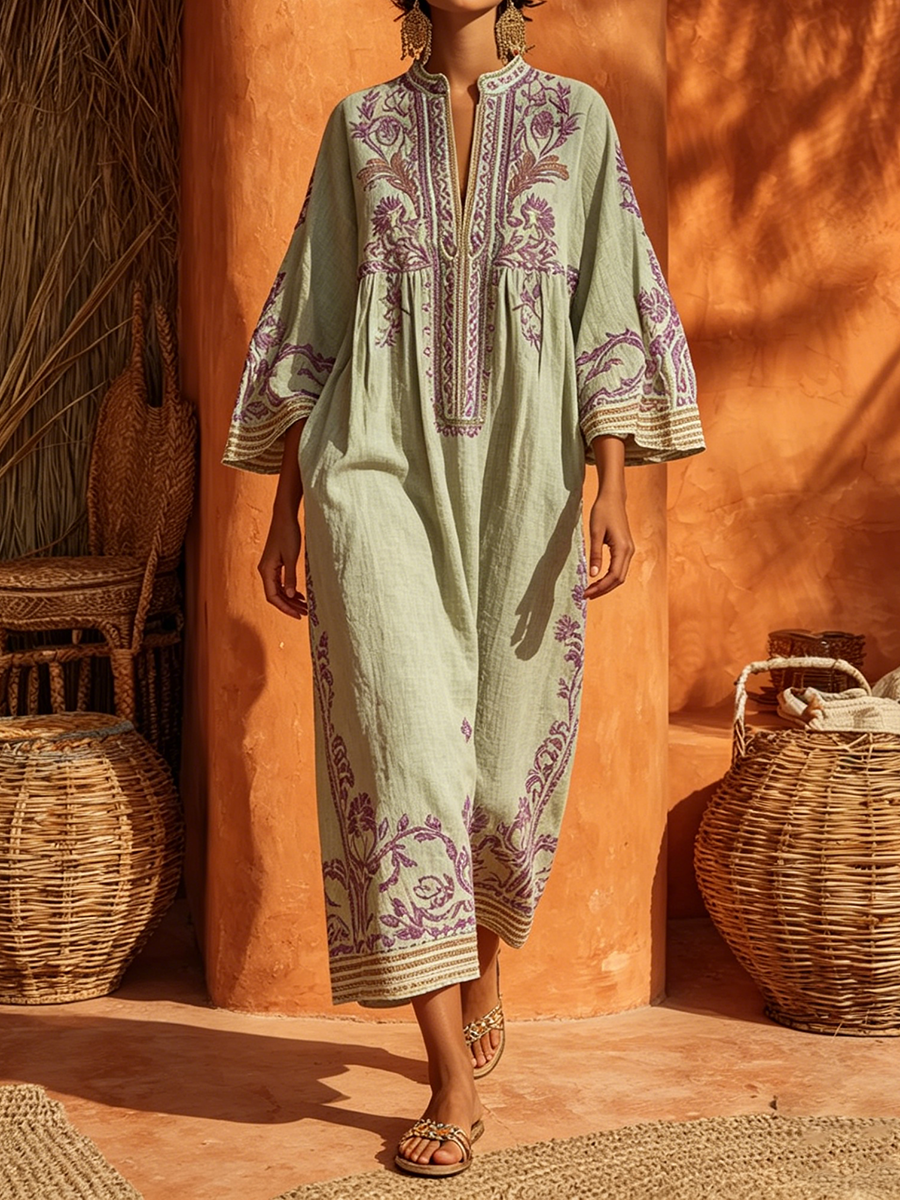 Melia | Isabelle Boho Embroidered Maxi Dress