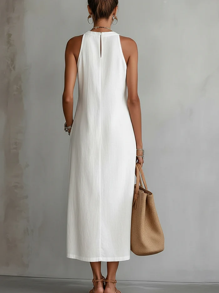 Melia | Julie Sleeveless Lace Detail Midi Dress