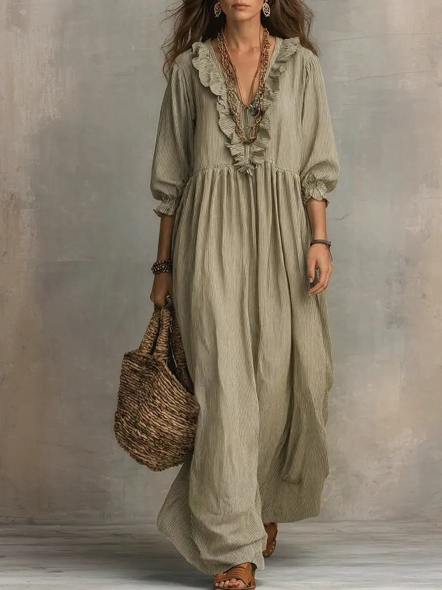Melia | Elowen Boho Long Sleeve Maxi Dress