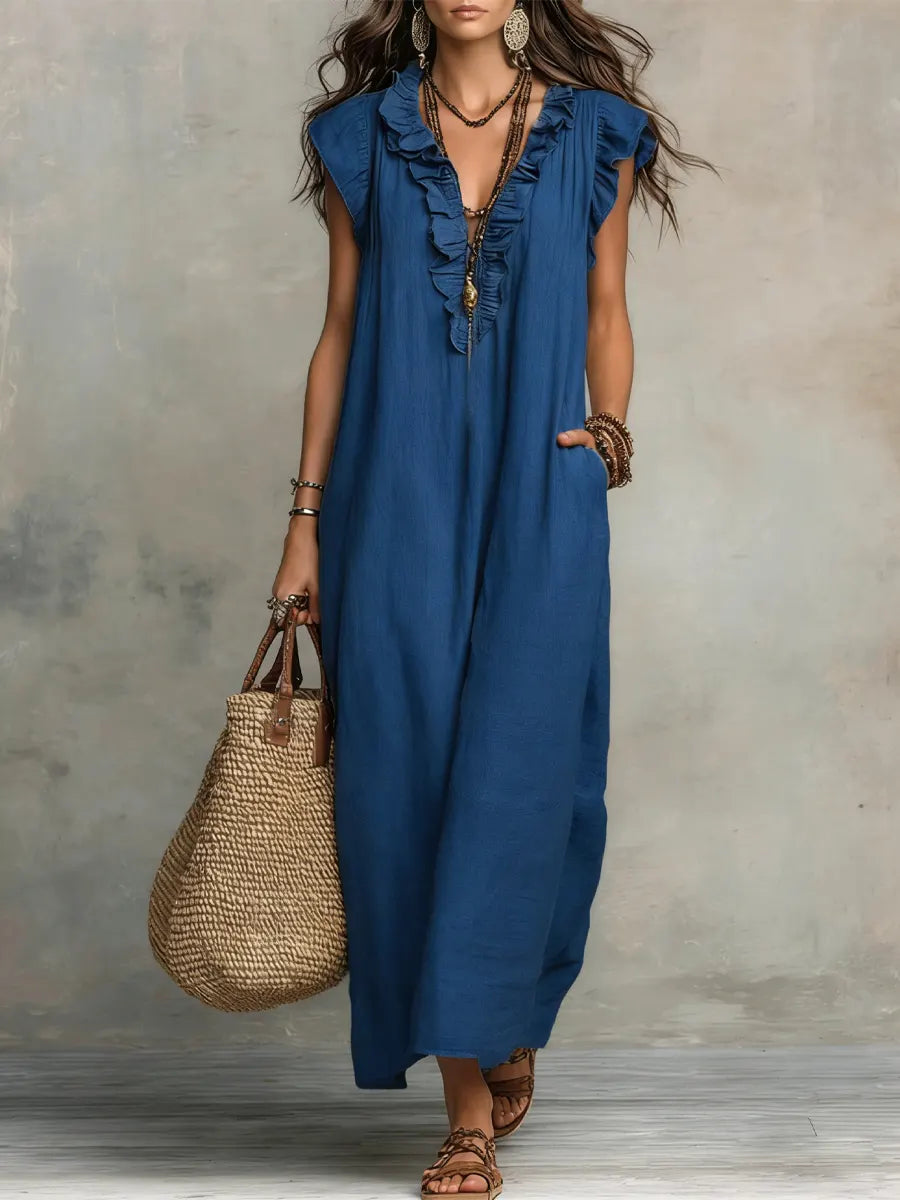 Melia | Sienna Boho Ruffle Maxi Dress