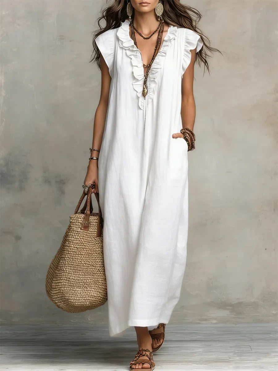 Melia | Sienna Boho Ruffle Maxi Dress