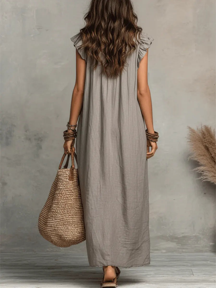 Melia | Sienna Boho Ruffle Maxi Dress