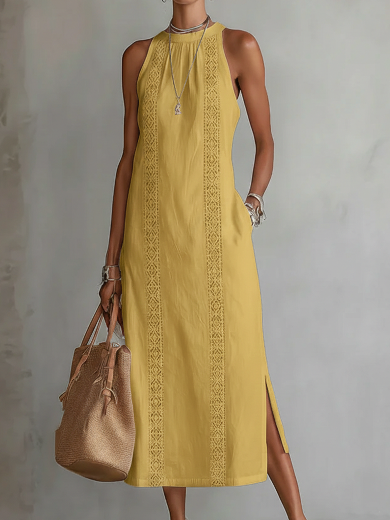 Melia | Judy Sleeveless Lace Detail Midi Dress
