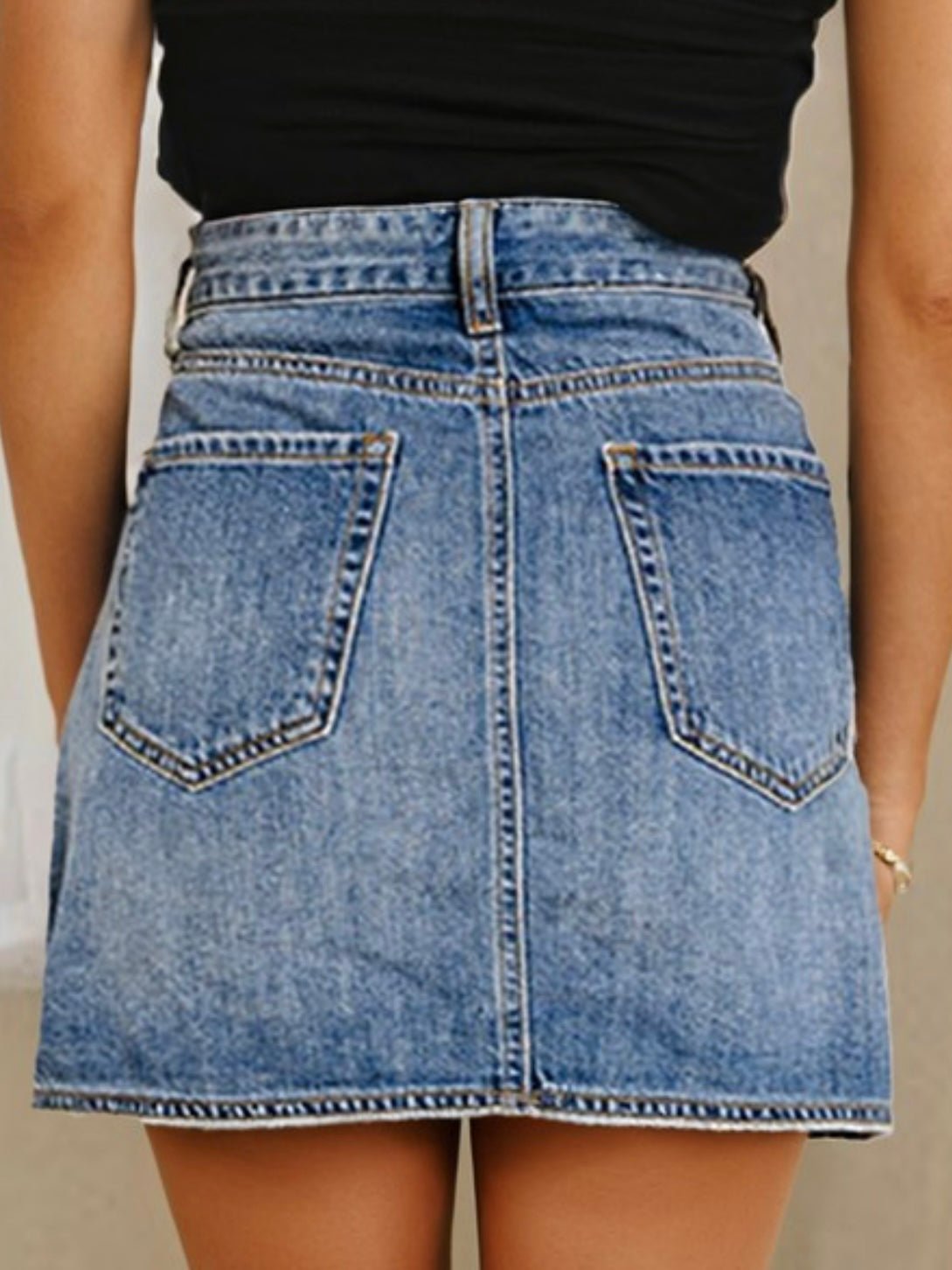 Melia | Wrap Me Up Denim Mini Skirt