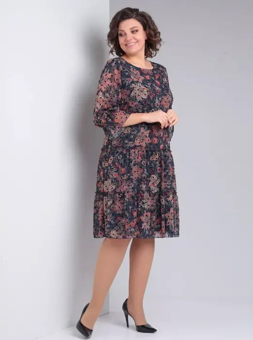 Melia | Oriane Elegant Floral Dress