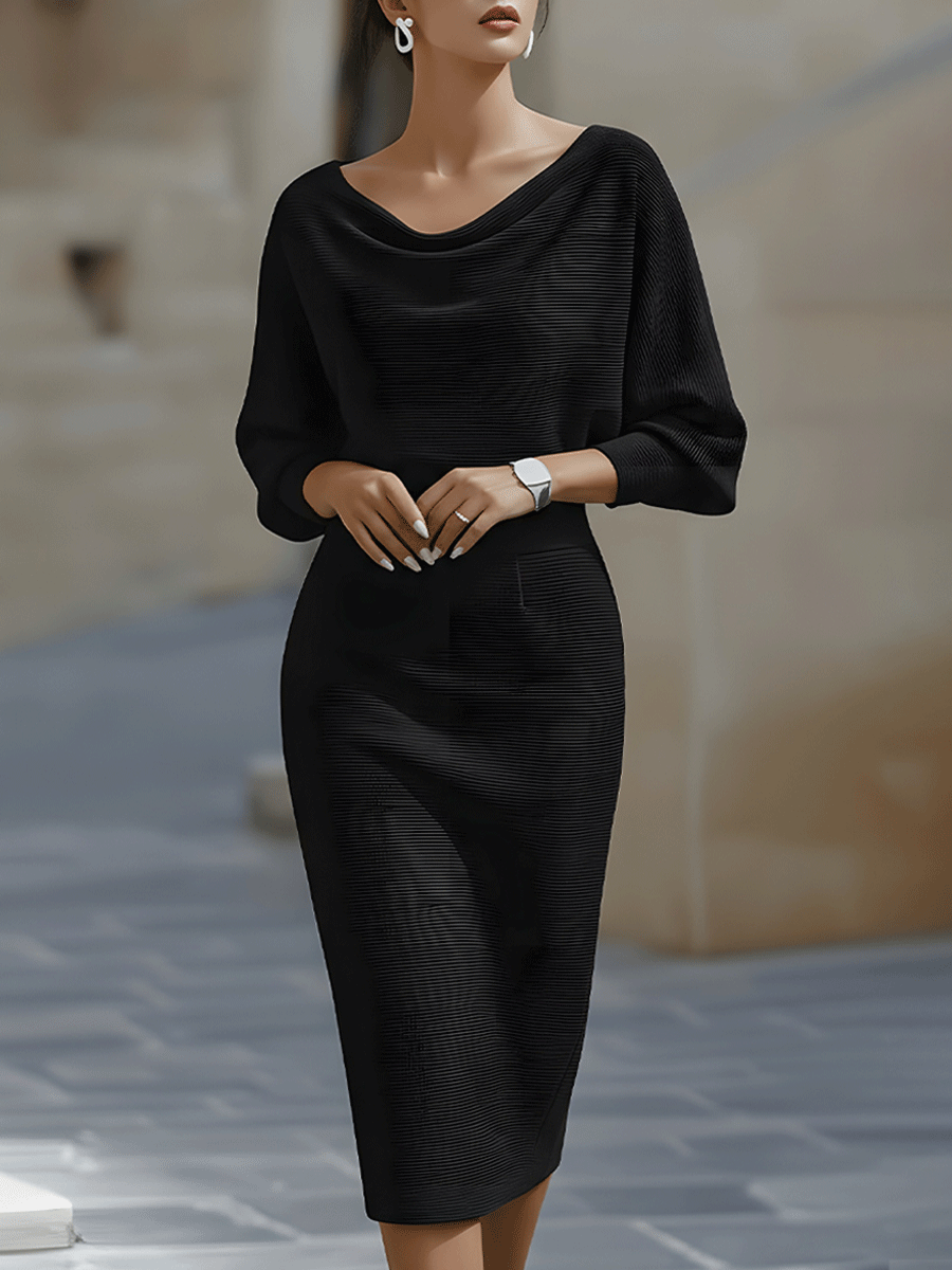 Melia | Lydia Draped Batwing Midi Dress