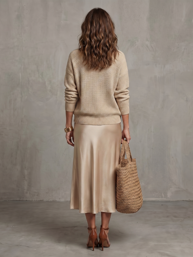 Melia | Ines Satin Skirt Set