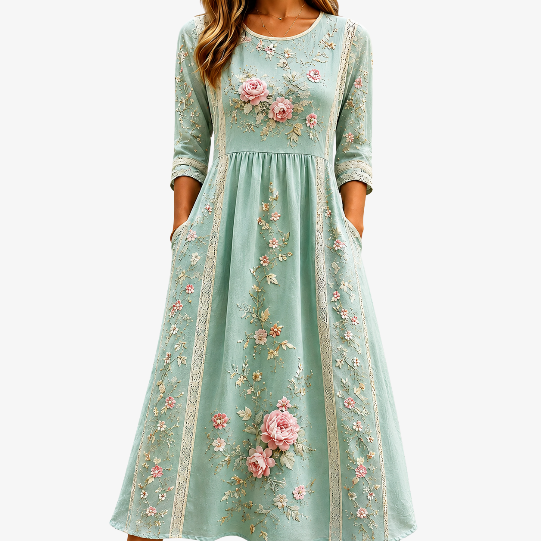 Melia | Rosalind Rose Garden Midi Dress