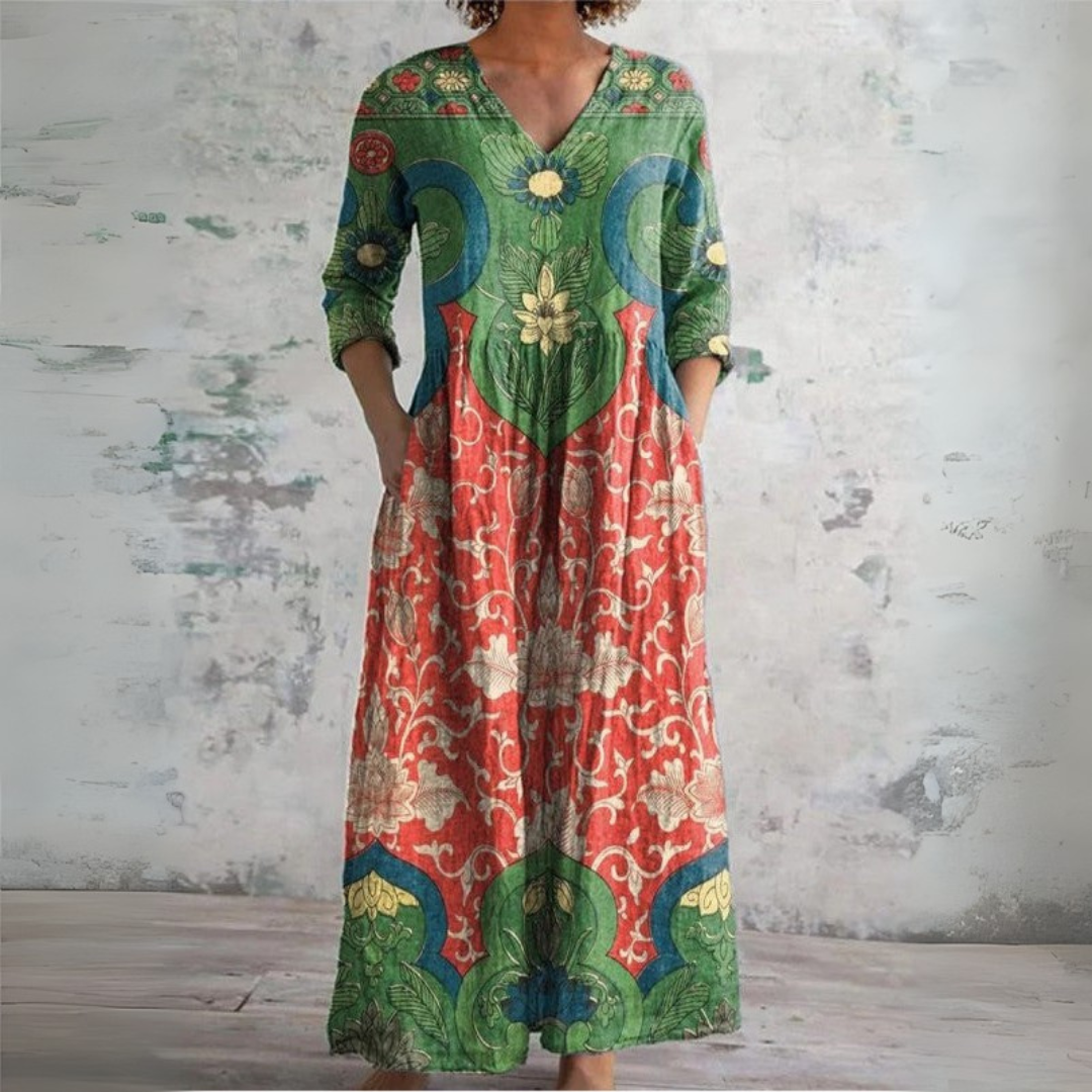 Melia | Judith Vintage Floral Maxi Dress
