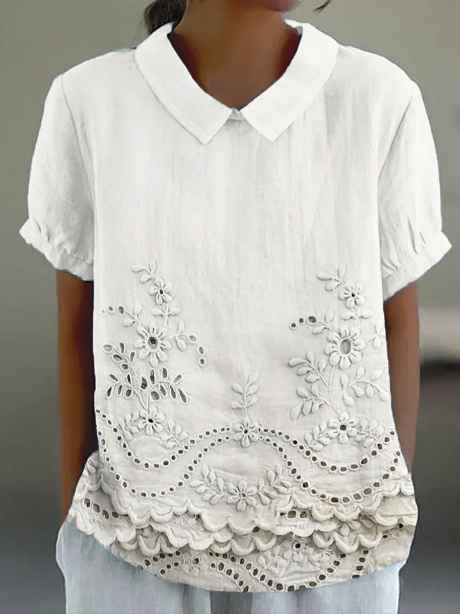 Melia | Lily Floral Embroidered Shirt