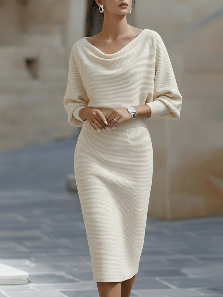 Melia | Lydia Draped Batwing Midi Dress