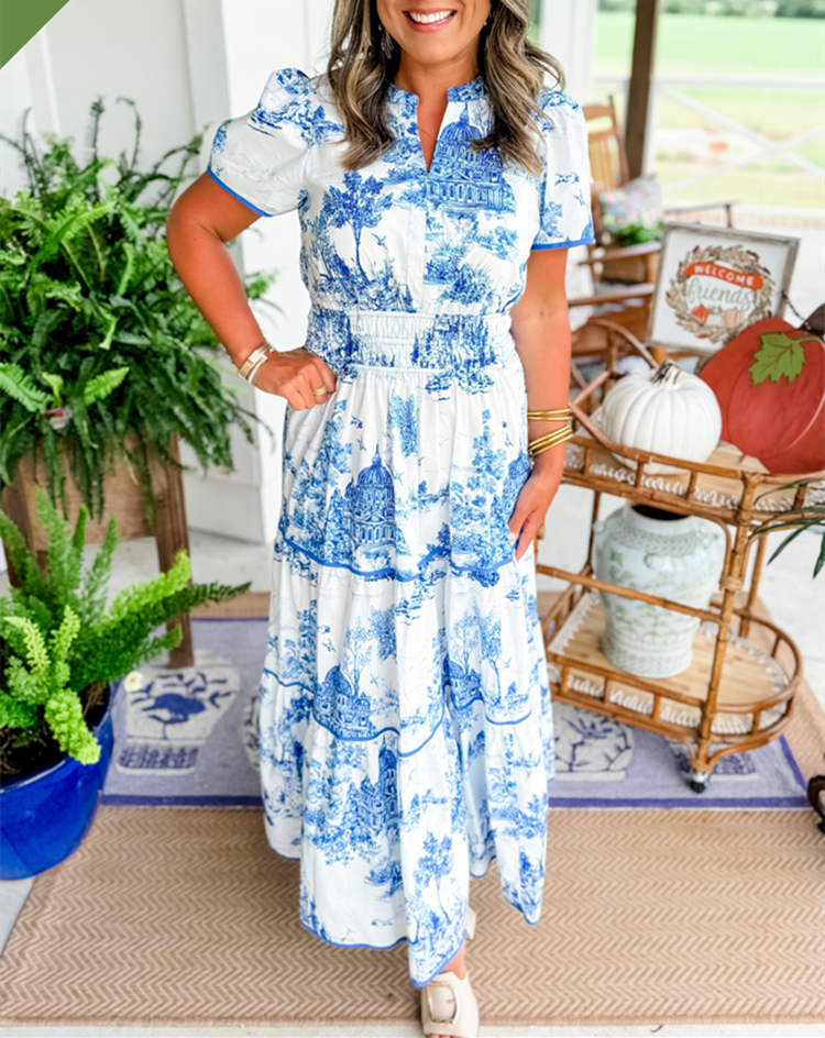 Melia | Marcelline Timeless Toile Maxi Dress