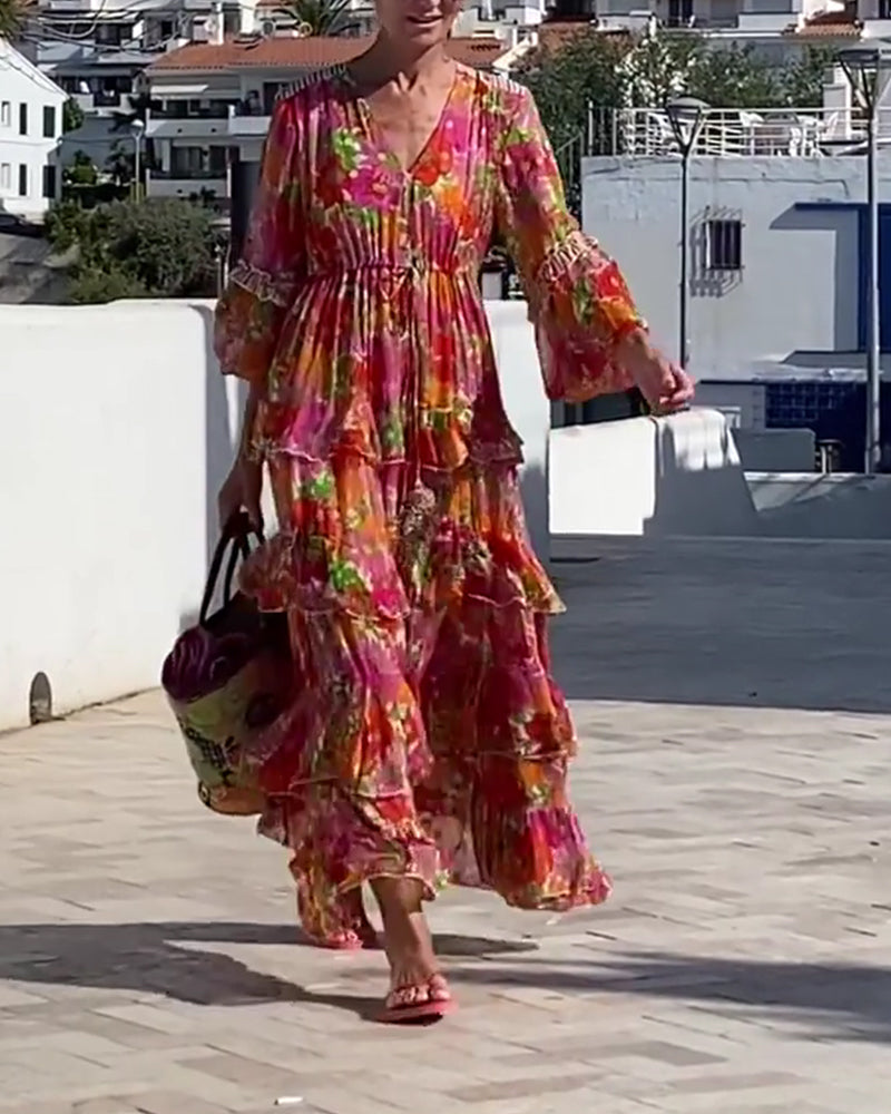 Melia | Isabelle Flounce Maxi Dress