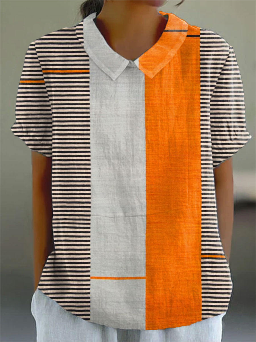 Melia | Lena Color Block Striped Shirt