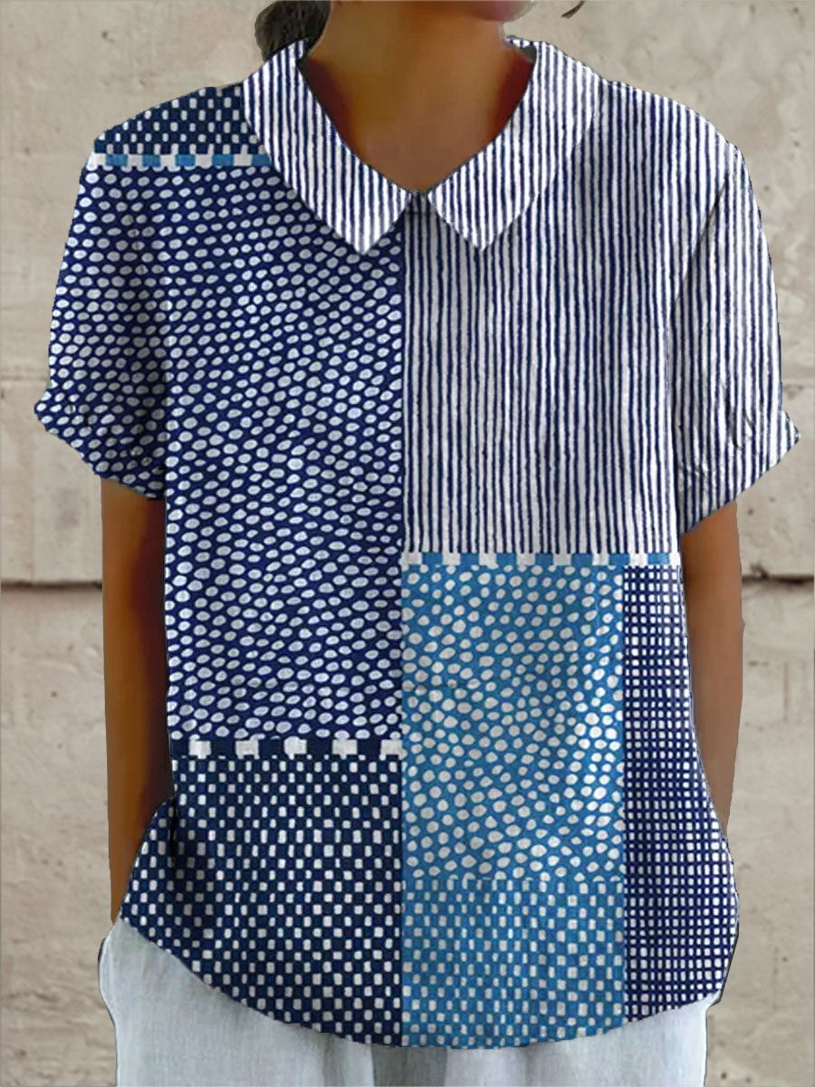Melia | Allie Patchwork Print Shirt