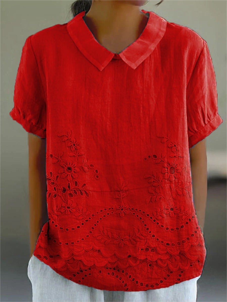 Melia | Lily Floral Embroidered Shirt