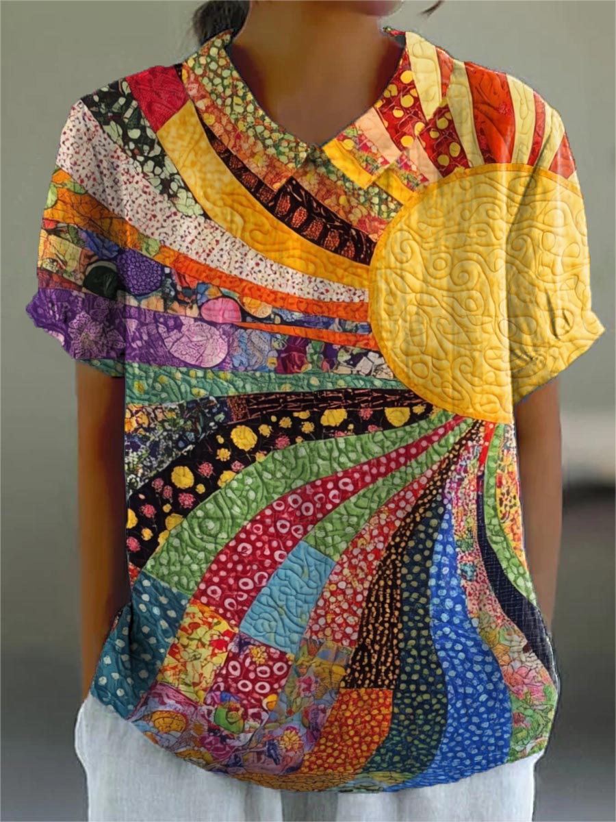 Melia | Maine Sunburst Patchwork Shirt